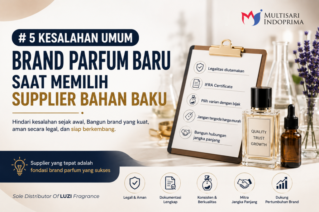 5 Kesalahan Umum Brand Parfum Baru Saat Memilih Supplier Bahan Baku